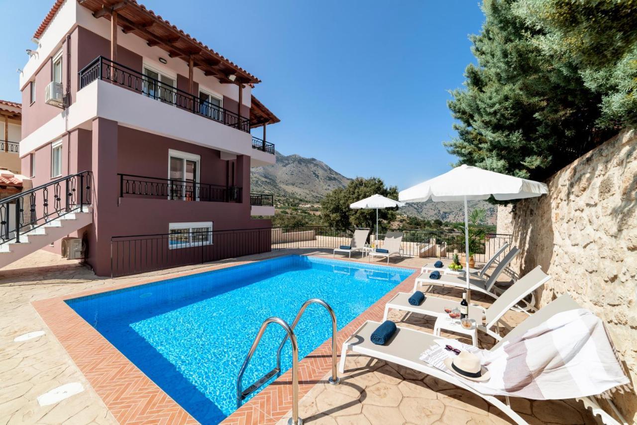 Villa Kermes Heated Pool Kournás Eksteriør bilde