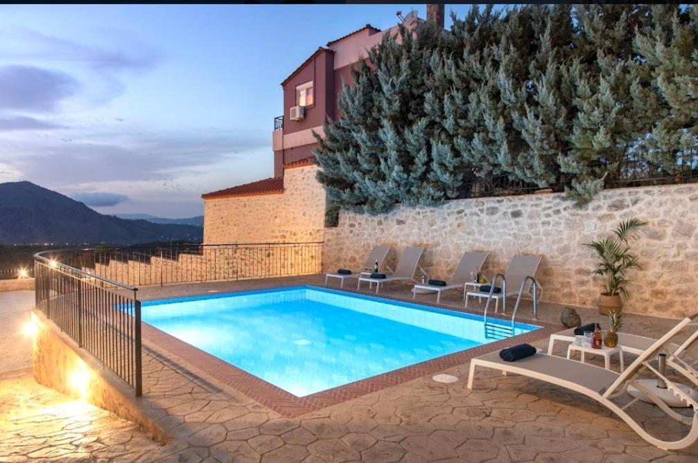 Villa Kermes Heated Pool Kournás Eksteriør bilde